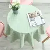 Toalha de Mesa Redonda Impermeável, à Prova de Óleo, Resistente ao Calor, Não Lavável, Mesa Redonda Pequena, Toalha de Mesa Redonda Doméstica em PVC, Toalha de Mesa Plástica para Mesa de Centro