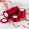 Cinta de Listón Rojo Vino al por Mayor 0.3-8cm Rojo Chino Cinta de Poliéster Cinta Decorativa Festiva para Habitación de Boda