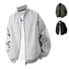 Nueva Chaqueta Casual Trendy para Hombre de Tallas Grandes Estilo Americano para Exteriores Primavera/Otoño, Chaqueta Versátil de Ajuste Holgado con Cuello Alto Tipo Aviador