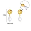 Moda Transfronteriza Elegantes Pendientes de Mariposa de Acero Inoxidable Geométricos Elegantes con Perlas Estilo Trendy Ins Pendientes de Diseño Personalizado