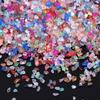Vidro galvanizado nail art lantejoulas cor de metal cascalho japonês irregular enchimento diy material de caso de telefone móvel atacado