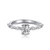 Anel Shi Talin de prata 925, oval feminino, em formato de ovo, com zircônia, elegante e simples, em formato de ovo de pombo, para mulheres