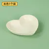 Plato Espesado con Forma de Corazón de Paja de Trigo para Escupir Huesos Plato de Huesos de Mesa Plato de Frutas Plato de Frutas Secas Plato para Frutos Secos, Dulces, Caramelos