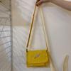 9794 Bolso Cruzado de Color Sólido Estilo Coreano Bolso Plegable Portátil Bolso de Hombro Sencillo Versátil Bolso de Lona para Compras para Mujer