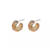 Moda europea y americana simples retro retorcidos pendientes multicapa femeninos aguja de plata s925 celebridad de internet personalizados estilo frío pendientes