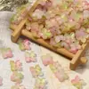 Flor de Hortensia de 10 mm con Agujero Central, Flor de Cristal con Cuatro Pétalos, Materiales para Manualidades Hechas a Mano, Horquilla de Estilo Antiguo Accesorio para el Cabello Venta al por Mayor