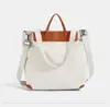 2026 Bolsa Tote Práctica de Gran Capacidad para Mujer, Bolso de Lona Retro a la Moda, Bolso de Compras para Viajes Estilo Coreano, Bolso Cruzado