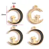 Accesorios para Joyería de Aleación con Goteo de Aceite Hechos a Mano Colgante de Gato Gatito Blanco y Negro Pulsera Collar Pendientes Colgante W478