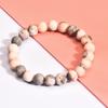 Explotaciones transfronterizas 8MM polvo de zebra polvo de diamante de cebra punto piedra mate pulsera de cuentas alto sentido nuevo ágata Amazon