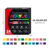 Marcador Acrílico Líquido Direto Transfronteiriço Ponta Macia DIY Grafite Pincel Profissional 24 Cores 48 Cores Conjunto de Pressão Grátis