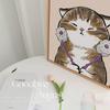 Pintura al óleo digital de gato estilo nórdico DIY para sala de estar, habitación infantil, dormitorio pequeño y fresco, pintado a mano, relleno decorativo, pintura colgante