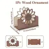 Porta Servilletas de Madera Transfronterizo, Estante Vertical con Forma de Girasol para Guardar Servilletas, Dispensador de Servilletas de Madera Maciza para Restaurante