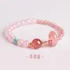 Pulsera de Cristal de Fresa Natural para Mujer, Nuevo Estilo Chino Cuentas de la Fortuna, Diseño de Anillo Corredizo, Pulsera Roja del Sur, Venta al por Mayor desde Fabricante