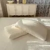 Fronha Acolchoada Cor Sólida Algodão Puro Fronha Toalha de Travesseiro Algodão Puro Algodão Lavado Acolchoado Casa Hotel Dormitório Estudantil Peça Única
