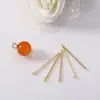 Material para joias artesanais diy pino redondo pino de nove pinos pino T pulseira de miçangas de metal brincos acessórios fabricantes atacado