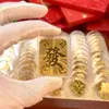 Pegatinas para Teléfono Móvil con Oro 999, Pegatinas de la Fortuna Temáticas de Princesas, Láminas de Oro para la Riqueza, Imanes de Refrigerador de Cofre del Tesoro, Artículos Físicos para Clientes