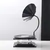 Fonoógrafo Retro de Lujo Ligero Moderno Disco de Vinilo Cristal Adornos Creativos Modelo de Escritorio Joyería para Estudio