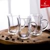 Taza de vidrio Lizun con taza resistente al calor taza creativa para el hogar pequeña fresca taza de té con leche espesa taza para beber taza para té de flores al por mayor