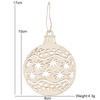 Nuevas Decoraciones Navideñas Colgante de Madera Calada Árbol de Navidad DIY Campana Colgante Bola de Navidad Astilla de Madera Etiqueta Pequeña Colgante