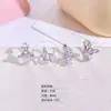 Anillo Cruz de Acero de Titanio 316L Chapado en Oro Cobre Estrella Nicho Pendientes de Saturno Pendientes Vintage Pendientes Únicos Pendientes Pendientes Hebilla de Oreja