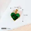 Nuevo Collar Colgante de Zirconia con Forma de Corazón para Comercio Exterior Accesorio Moda Europea y Americana Zirconia de Colores Microincrustada Colgante Único de Corazón de Durazno
