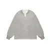 Taxa o Fim Simples Tendência Retrô Falso Duas Peças Gola Casual Jaqueta Masculina Pulôver Solto Moletom Wy371
