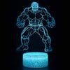 Luminária de Mesa 3D Colorida Touch Cruzada Dedicada Marvel Vingadores Guardiões da Galáxia Lâmpada Presente Criativo
