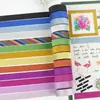 Fita Adesiva Coreana DIY com Pó de Glitter, Adesivos de Glitter, Adesivos Decorativos para Álbum de Fotos DIY, Fita Washi para Diário e Scrapbooking