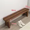 Banco para Trocar Sapatos de Madeira Maciça, Suporte para Flores de Varanda Carbonizado Anticorrosivo, Banco Longo Simples, Banco para Trocar Sapatos para a Entrada, Banco Longo para Sentar