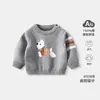 Suéter de punto para niños, otoño e invierno, para bebés, niños y niñas, cálido y elegante, con dibujos animados