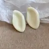 Brincos Pendentes Ovais Irregulares com Gotejamento de Óleo Agulha de Prata, Brincos Modernos, Simples, Versáteis, Brincos de Design de Nicho para Mulheres