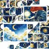 56 Compras Directas Transfronterizas Pegatinas Cósmicas Steampunk Dibujos Animados Fantasía Mágica Misteriosa Estrella y Luna Cuaderno Pegatinas de Papelería