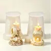 Molde de silicone para vela de coruja mãe e filho tridimensional ornamento de águia molde de decoração de mesa para casa escritório estudo águia