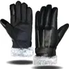 Guantes cálidos de invierno para hombre, de terciopelo acolchado, pantalla táctil, de cuero, para exteriores, ciclismo, motocicleta, conducción, guantes de esquí