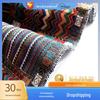 Maxi saia tecido cheongsam Hanfu Plaid estilo étnico Plaid geométrico jacquard roupa étnica fio tingido sofá