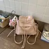 Mochila Dulce Coreana de Nicho para Mujer Verano 2026 Nuevo Estilo Ballet Lazo Bolso Cruzado de Viaje