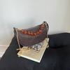 Bolsa Transversal Feminina Nova de Verão 2026 com Design de Nicho, Alça de Metal, Mini Transversal, Estilo Retro Casual com Corrente Tecida