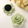 Pintura a Óleo Vintage Flor Enrolada Estéreo Tule Rosa Clip de Agarre DIY Corda de Cabelo Acessório de Cabeça Corsage Feminino Flor de Fantasia Acessórios