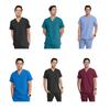 Conjunto de Bata Quirúrgica de Enfermera de Hospital con Cuello en V de Gama Alta Bata para Lavado de Manos de Manga Corta Ropa de Trabajo Médica de Belleza para Laboratorio Personalización de Fábrica