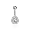 Anillo de Ombligo de Acero Inoxidable Popular Versátil Nuevo Forma de Gota de Agua Clavo de Ombligo Joyería para Piercings Venta al por Mayor en Línea