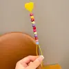 Llavero de Cuerda Trenzada Nudada con Cuentas Hecho a Mano Color Caramelo Coreano Lanyard Colgante de Bolso de Moda Creativo Lote