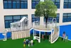 Escorregador Combinado Grande para Exterior, Escorregador Combinado Grande de Escalada para Jardim de Infância e Áreas Comunitárias, Equipamento de Diversão Não Padrão para Crianças