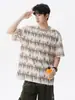 Camiseta Tie-Dye Transfronteiriça para Homens, Novo Design de Verão, Marca Casual da Moda, Manga Curta, Respirável, Marca da Moda, Top Soltinho de Meia Manga