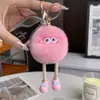 Coelhinho Fofo de Pernas Longas Bola de Carvão Pelo de Coelho Chaveiro de Carro Pingente Brinquedo de Pelúcia Charme de Bolsa para Casais