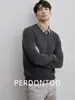 ¡Falso dos piezas lavable a máquina! Camisa de punto con rayas finas para negocios, ropa interior de otoño e invierno para hombre, ropa de trabajo, tejido de punto cálido