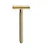 Navaja Manual de la Vieja Escuela para Hombres, Navaja de Afeitar de Metal, Hoja de Acero Inoxidable de Doble Filo, Navaja Anti-Rayaduras