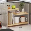 Estantería de escritorio, encimera de dormitorio, estante de almacenamiento de libros de acrílico, escritorio multifuncional para estudiantes, organizador de libros y documentos