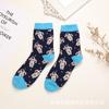 Meias Masculinas Transfronteiriças, Estilo Europeu e Americano, Meias Masculinas Criativas Personalizadas de Desenho Animado, Meias Masculinas Coloridas Casuais da Fábrica de Sapatos de Couro Atacado