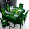 Mantel impermeable estampado transfronterizo Funda de silla estampada para restaurante y hogar Mantel Funda de silla traje traje Patrick