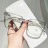 Nuevas gafas de moda para hombre con filtro de luz azul, montura grande, lente plana, se pueden equiparar con miopía, estilo de celebridad de internet para mujer, Yan Ruyi liso, fabricantes, lote